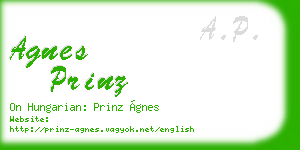 agnes prinz business card